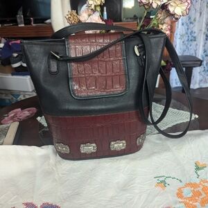 Zippi Elegant Black and Brown Women's Bag